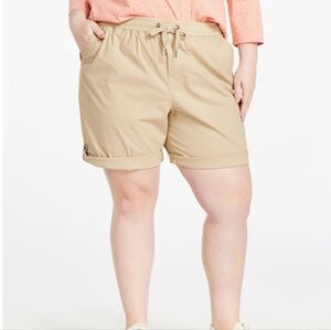 LL Bean Plus Size Stretch Ripstop Pull-On Shorts Steel Blue Womens Size 3X